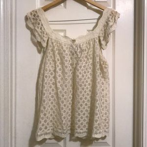 3 for $25 Pinky cream lace top